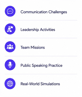Students build confidence, communication ability and leadership