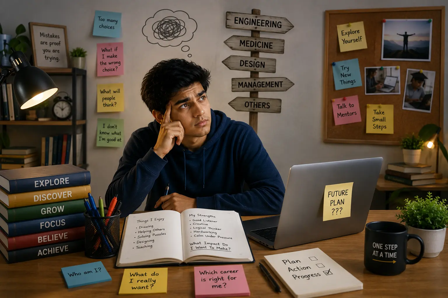 Student feeling confused about career choices and future planning